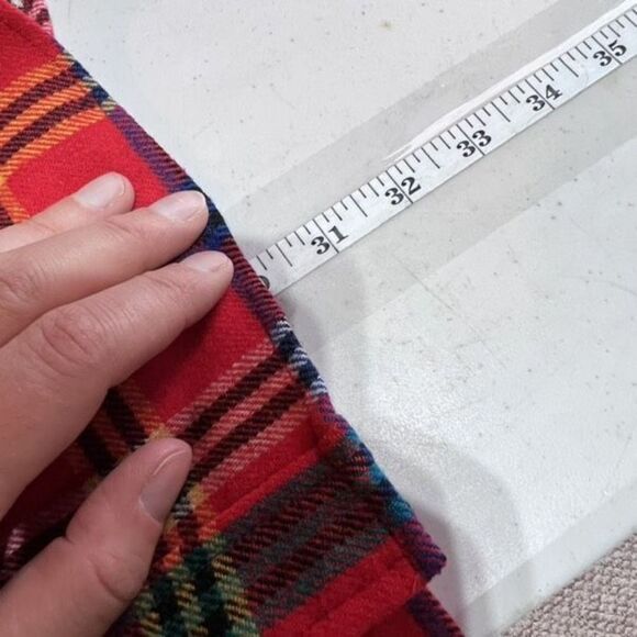 Pendleton Men Lobo Plaid Pure Wool LS Button Down Shirt Red Black Medium Hunting - Picture 5 of 7